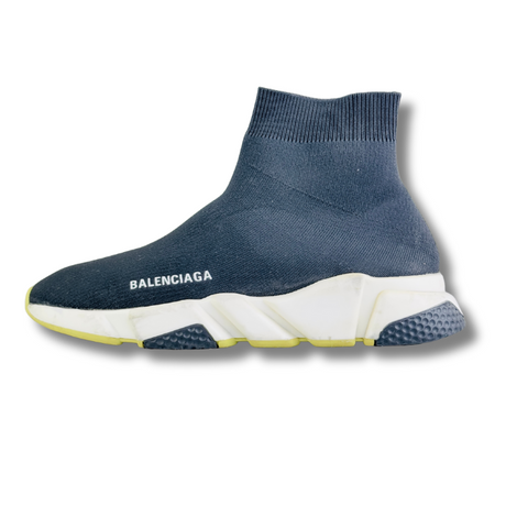 BALENCIAGA NAVY BLUE KNIT FABRIC