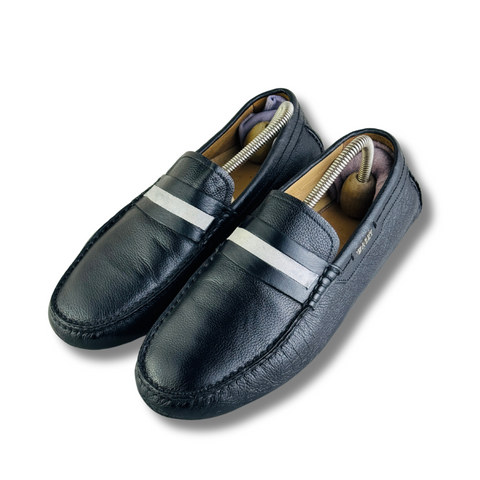 BALLY PEARCE STRIPE-TRIM LOAFER